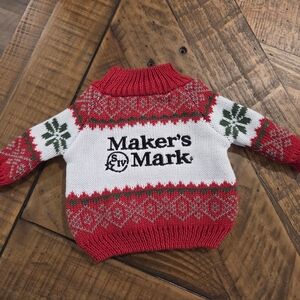 Maker's Mark Christmas Knit Bottle Sweater